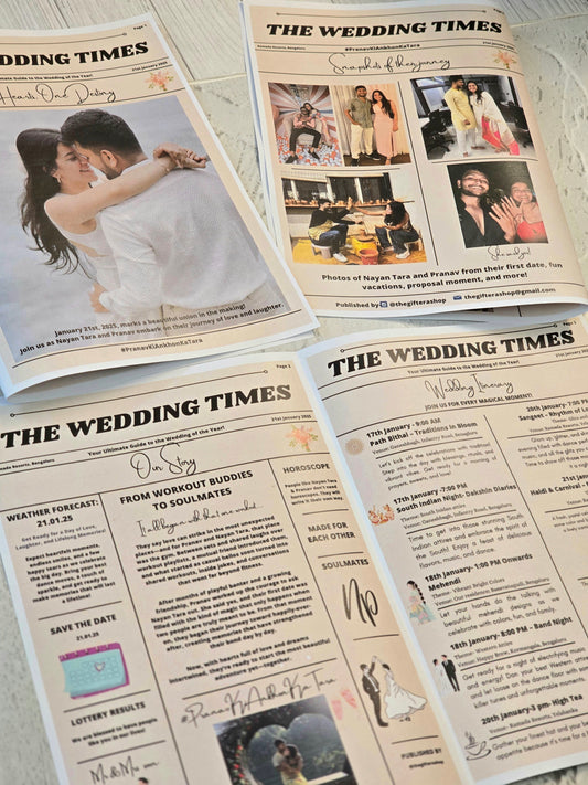 Shaadi Saga Wedding Newspaper