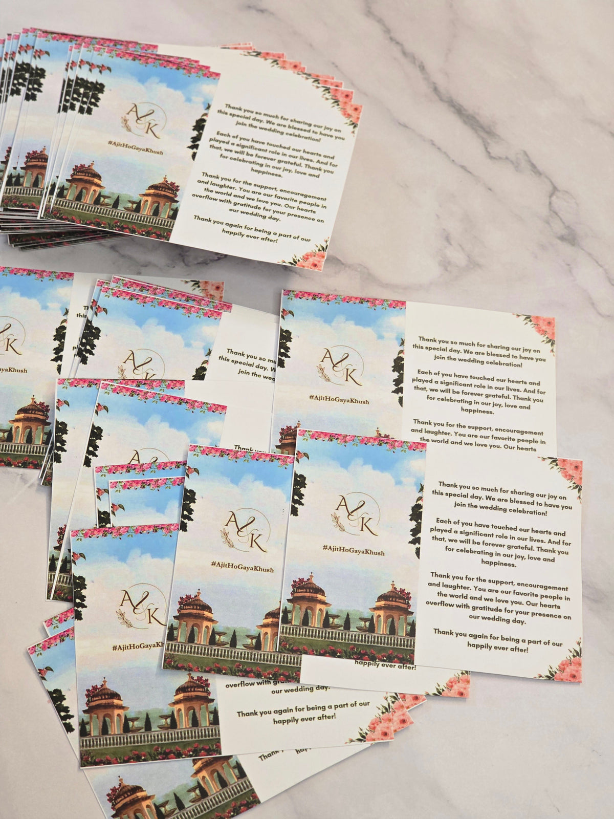 Wedding thank you card