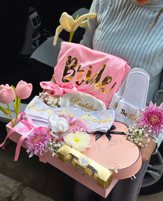Golden Vows Bride Tray Hamper