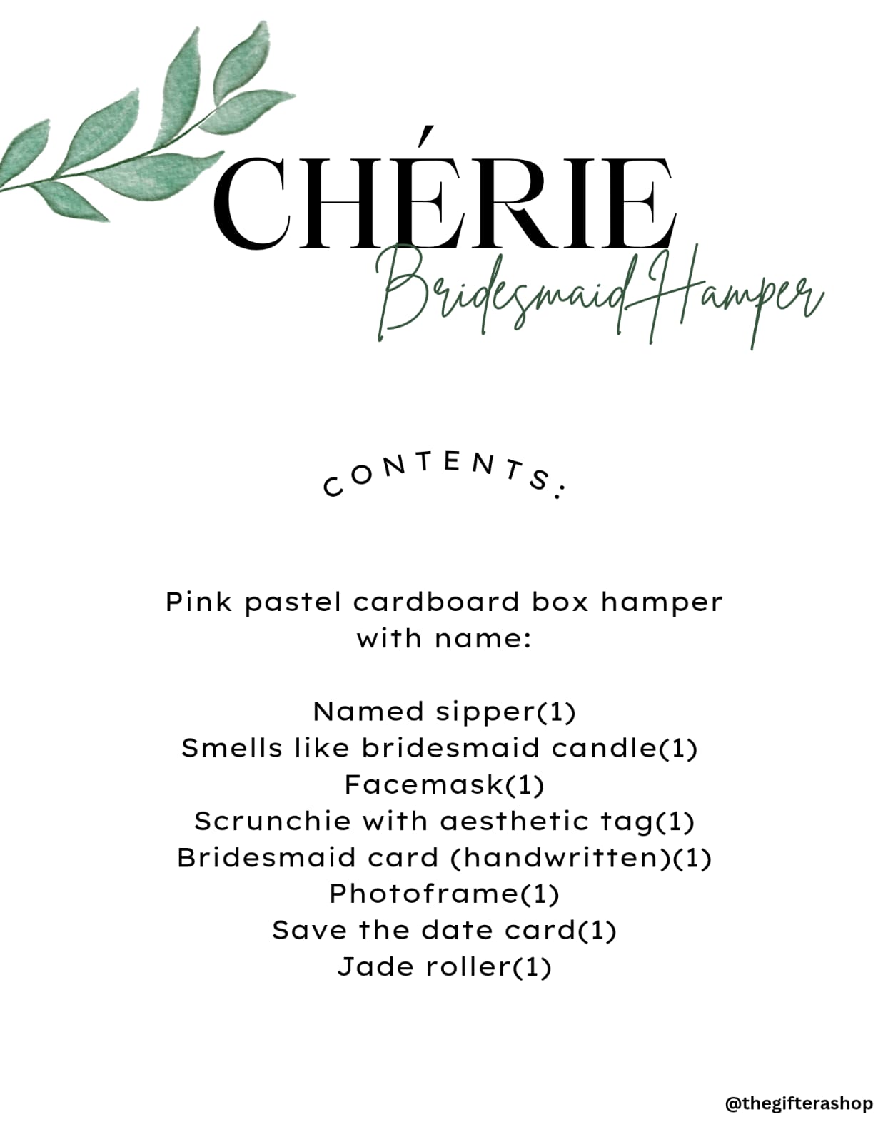 Chérie Bridesmaid Hamper