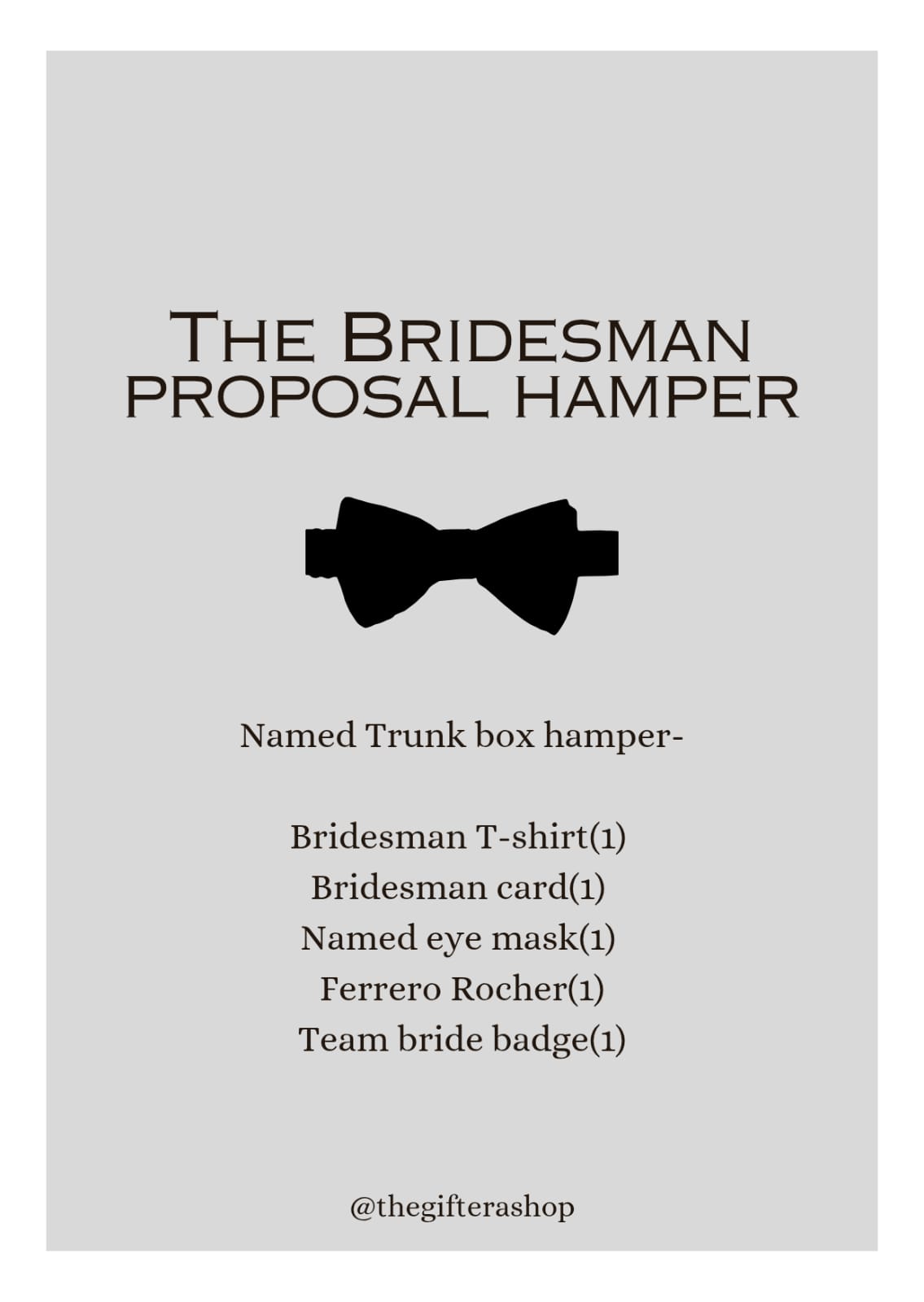 The Bridesman Proposal Hamper