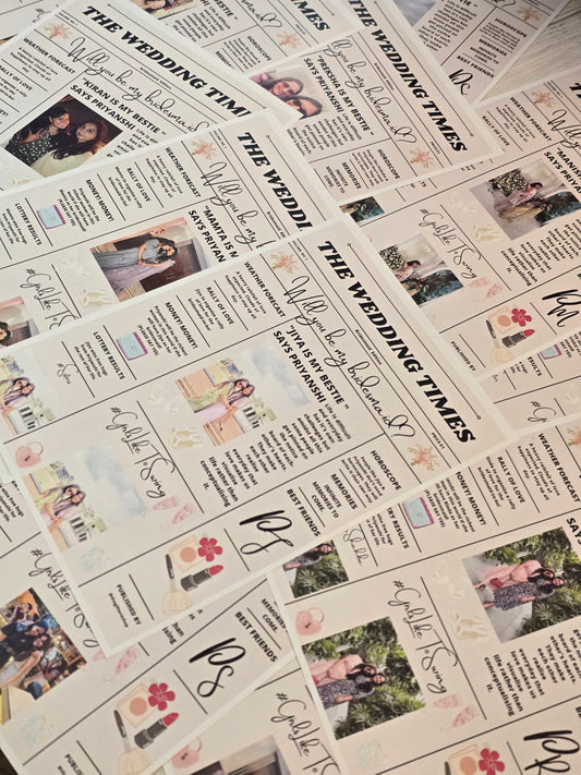 Bridesmaids Wanted – Special Proposal Edition Newspaper