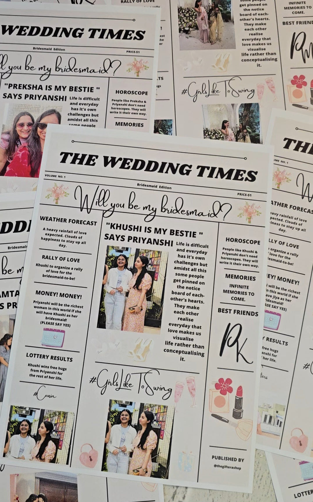 Bridesmaids Wanted – Special Proposal Edition Newspaper