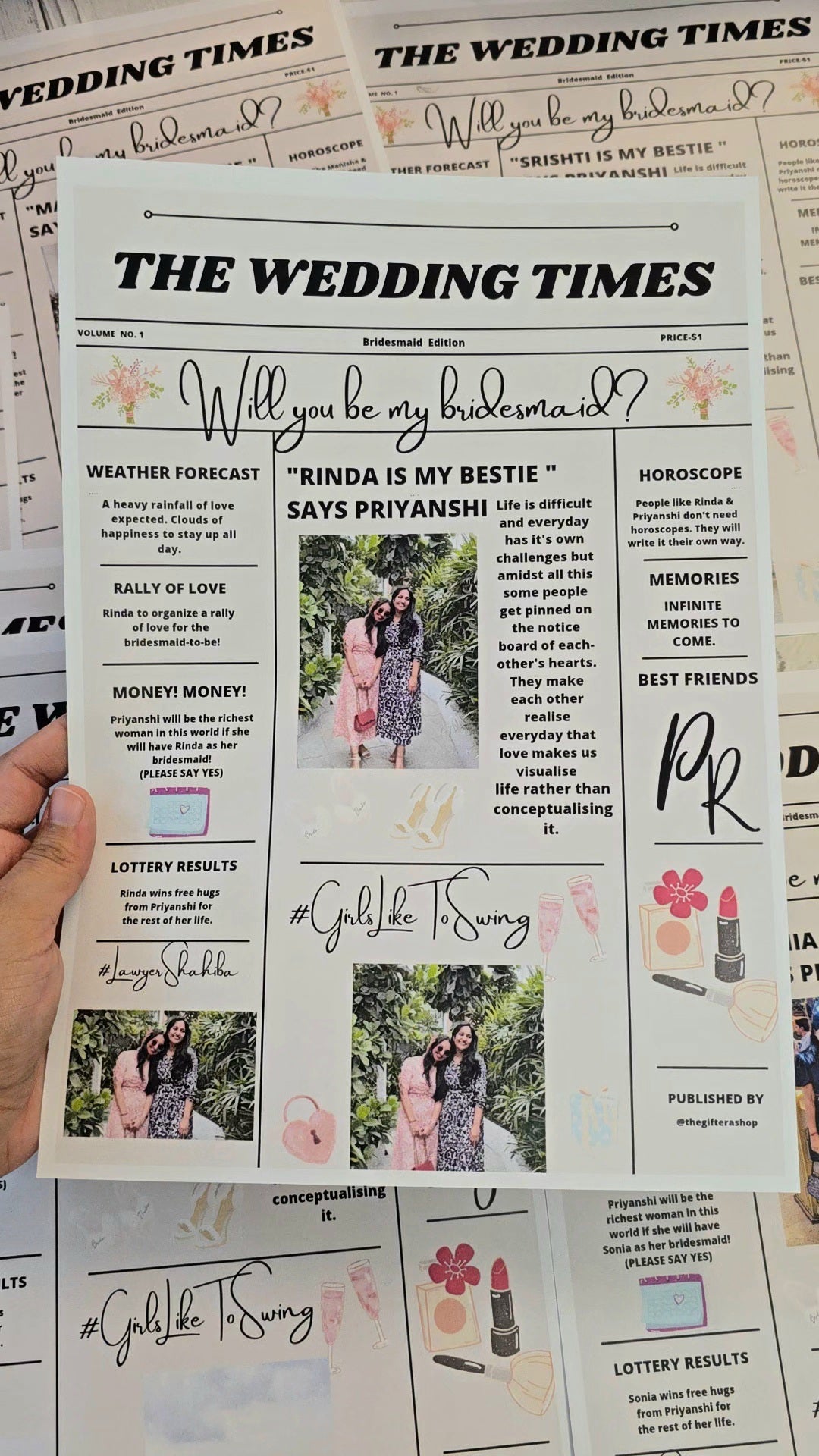 Bridesmaids Wanted – Special Proposal Edition Newspaper