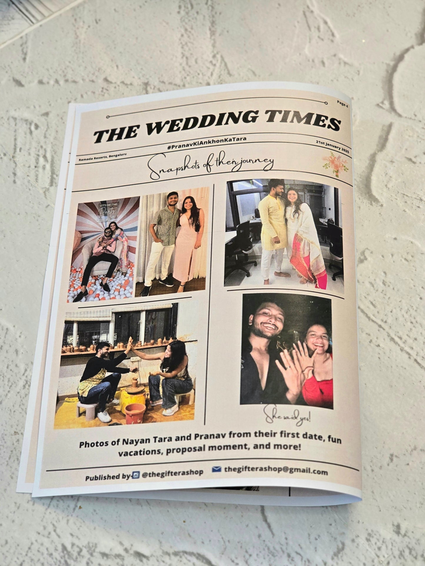 Shaadi Saga Wedding Newspaper