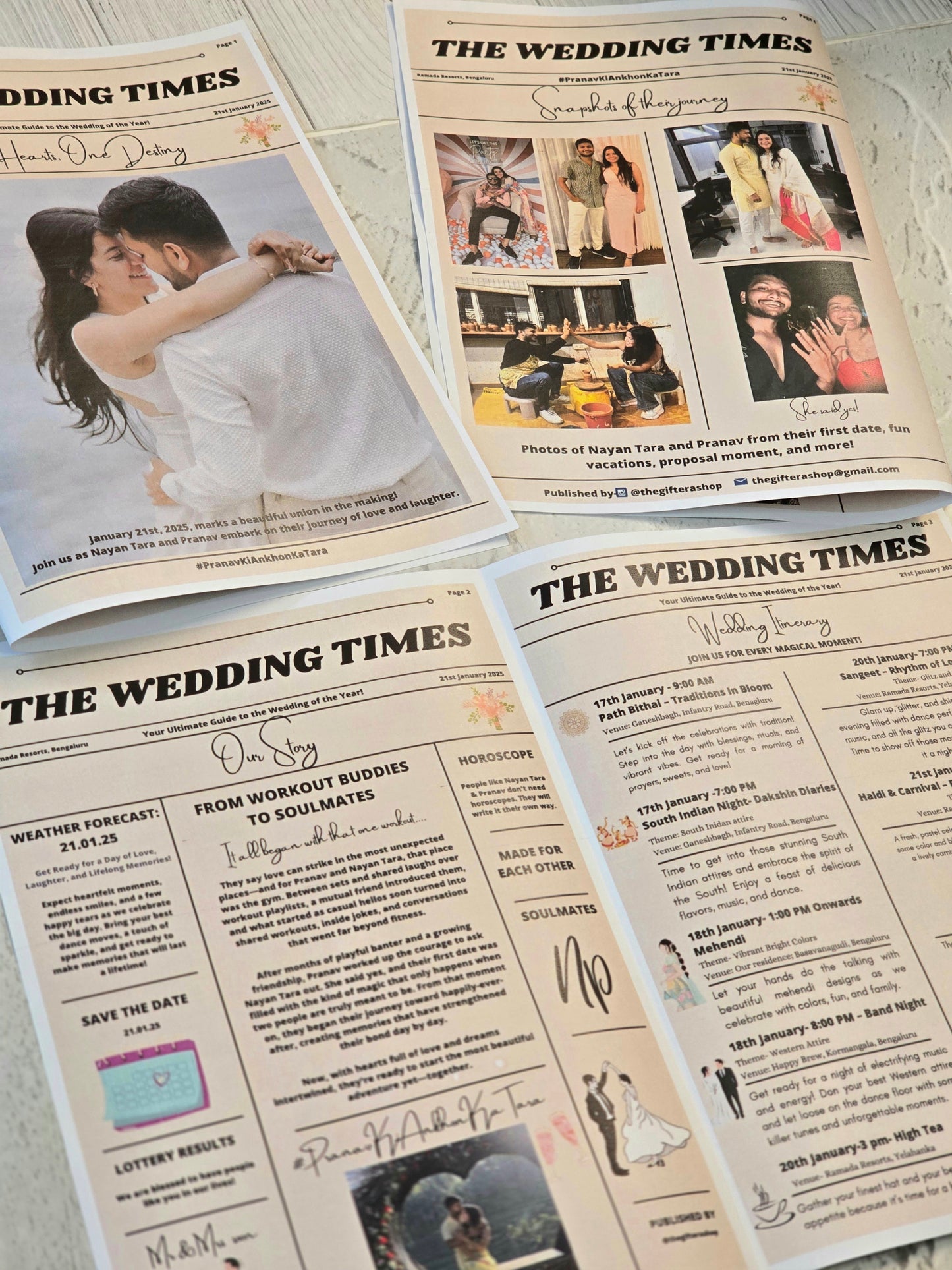 Shaadi Saga Wedding Newspaper