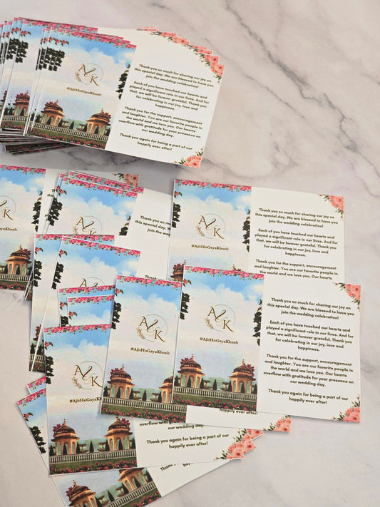 Wedding thank you card