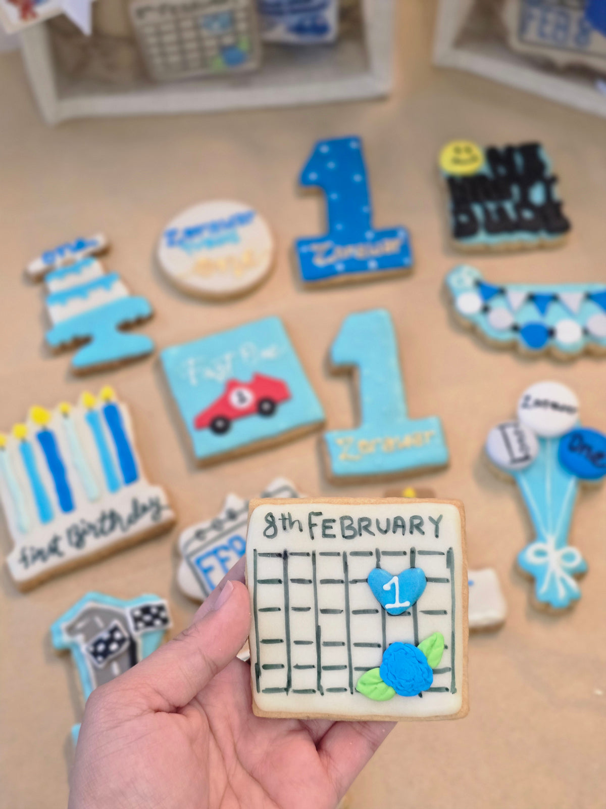 First Birthday Customised cookies
