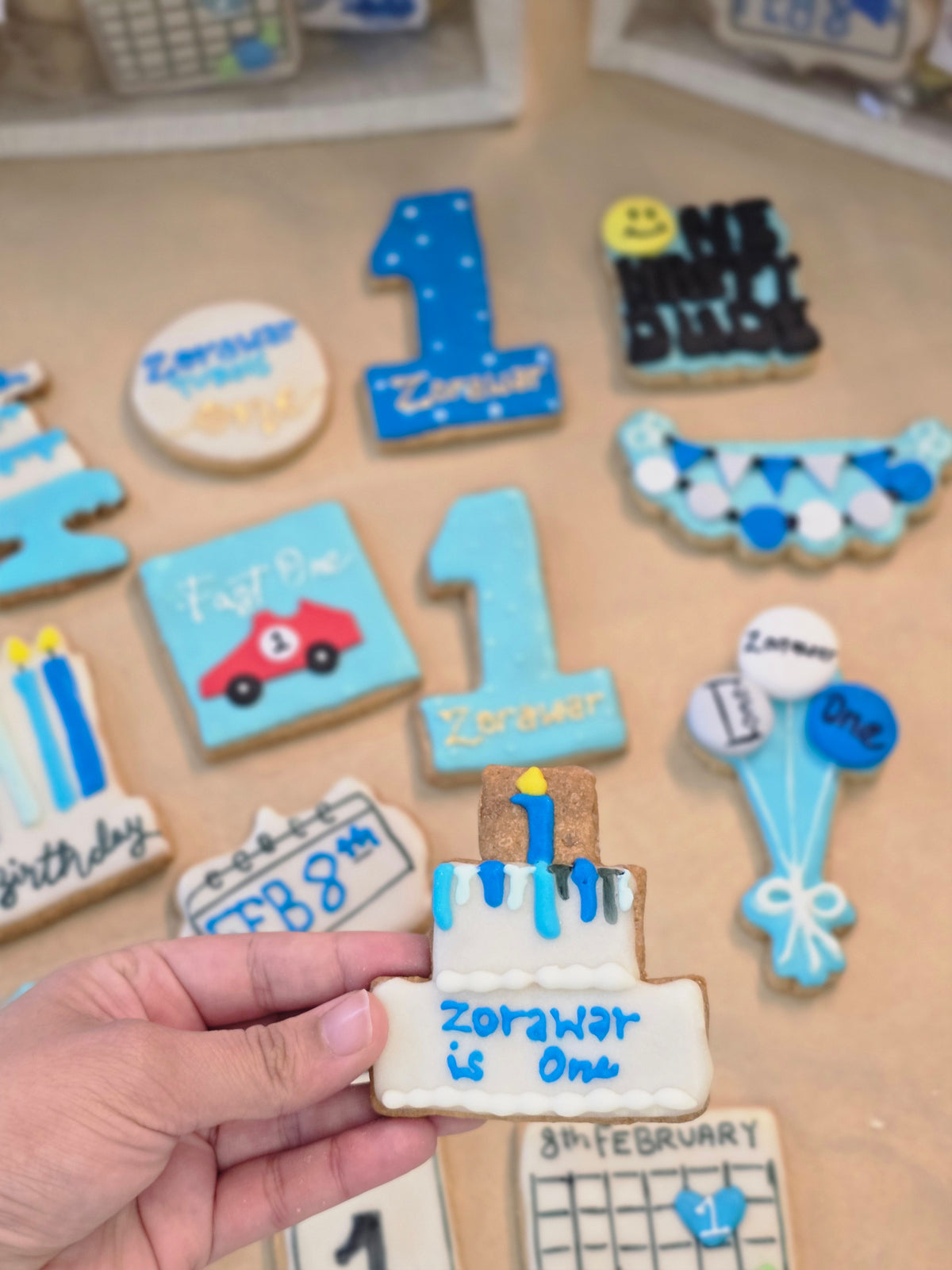 First Birthday Customised cookies