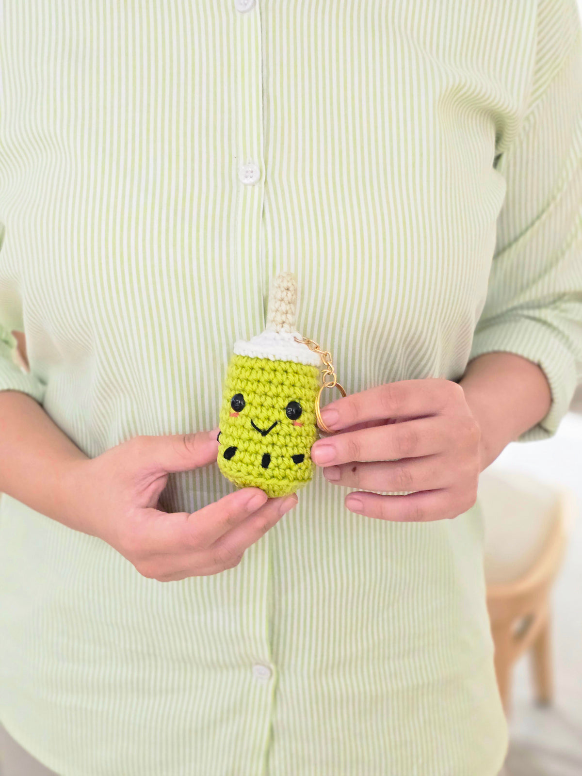 Matcha Crochet Bag Charm