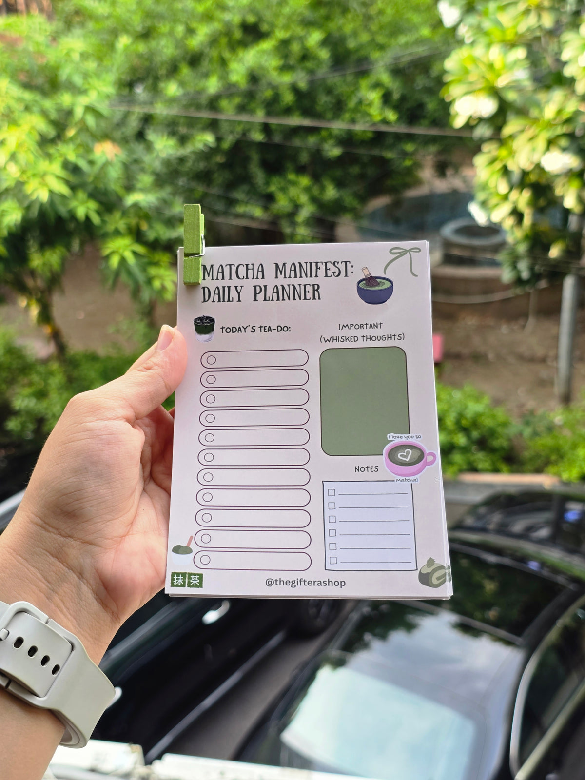 Matcha manifest Daily planner