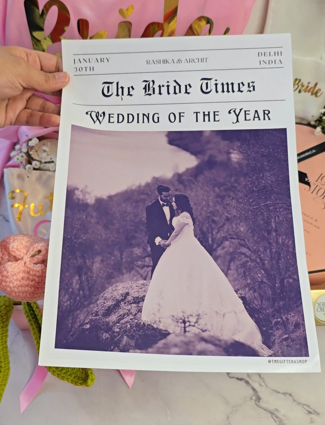 Golden Vows Bride Tray Hamper