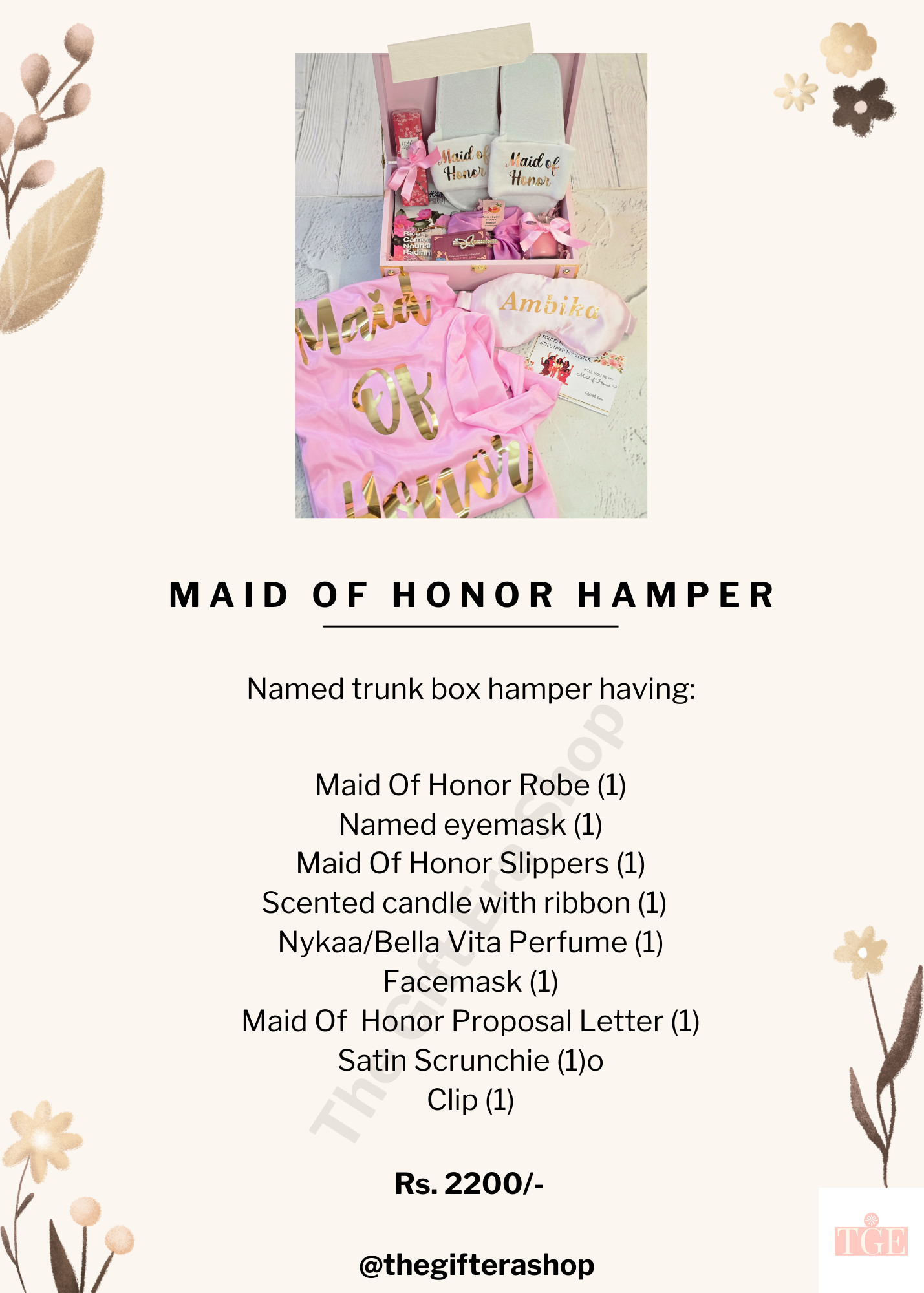 Maid of Honor Hamper