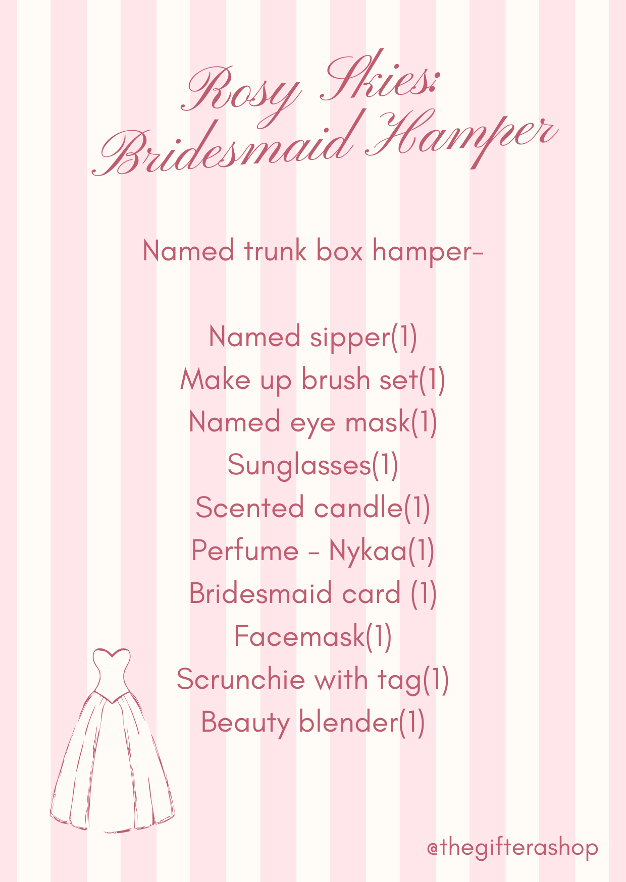 Rosy skies: Bridesmaid hamper
