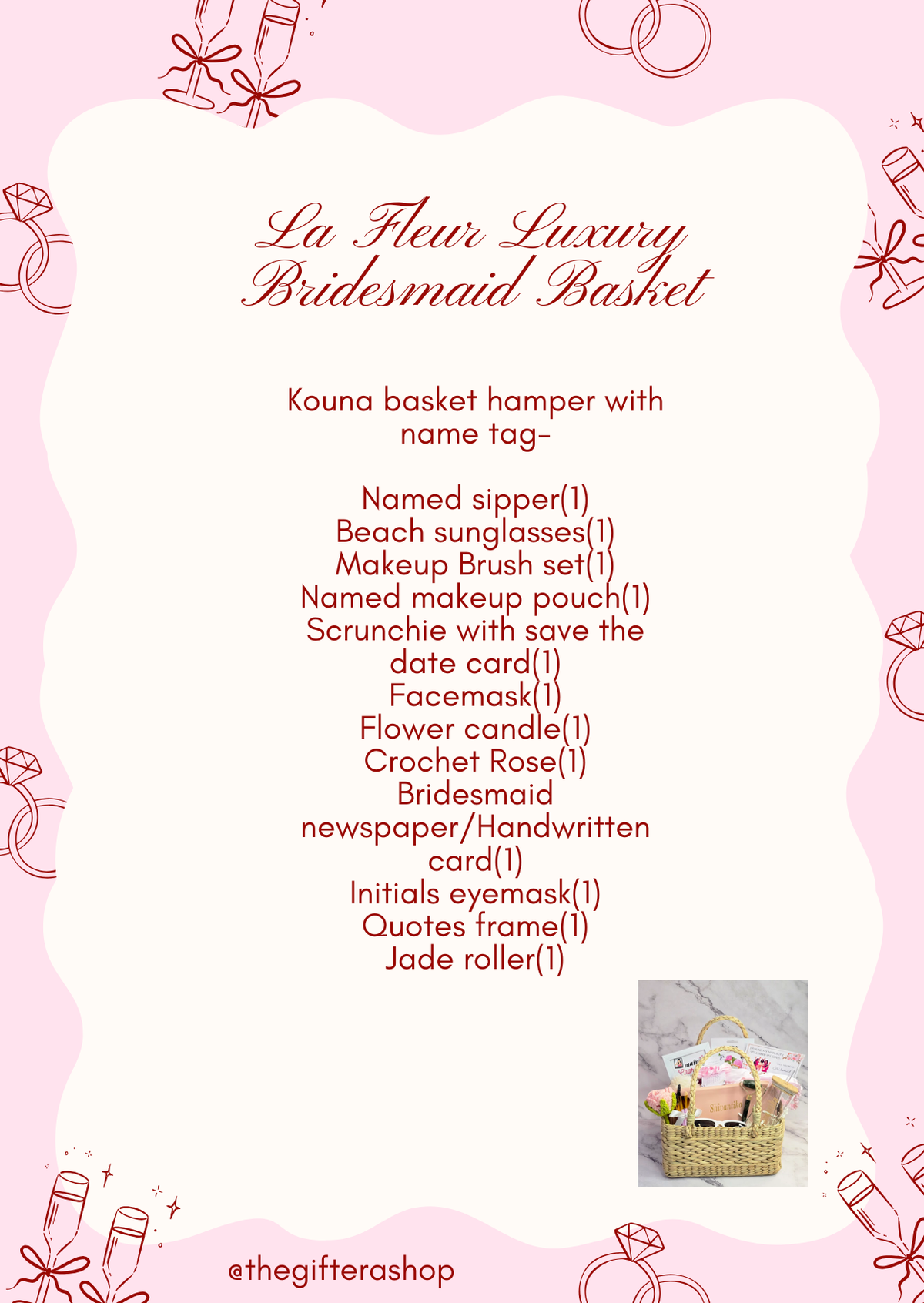 La Fleur Luxury Bridesmaid Basket